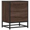 vidaXL Bedside Cabinet Brown Oak 40x31x50 cm Engineered Wood and Metal