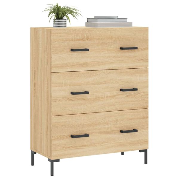 vidaXL Sideboard Sonoma Oak 69.5x34x90 cm Engineered Wood