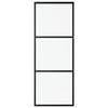vidaXL Sliding Door with Hardware Set ESG Glass&Aluminium 76x205 cm