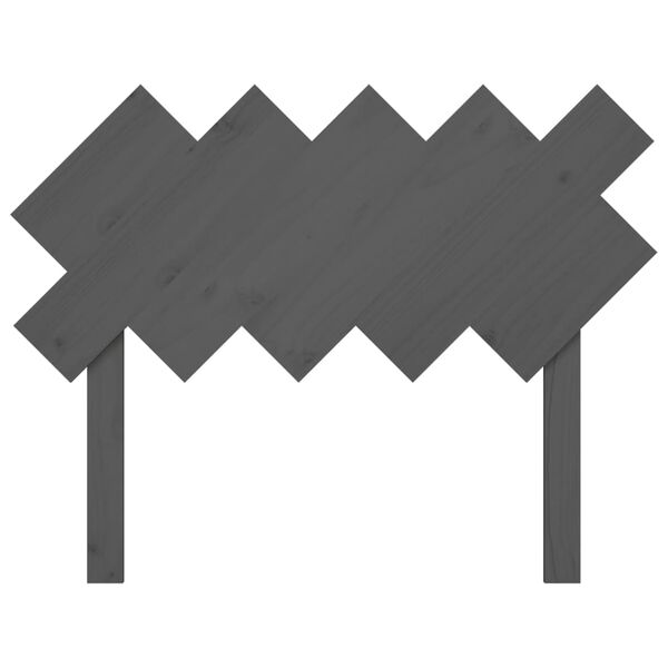 vidaXL Bed Headboard Grey 104x3x80.5 cm Solid Wood Pine