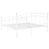 vidaXL Bed Frame without Mattress White Metal 160x200 cm