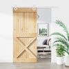 vidaXL Sliding Door with Hardware Set 90x210 cm Solid Wood Pine