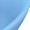 vidaXL Luxury Basin Overflow Oval Matt Light Blue 58.5x39 cm Ceramic