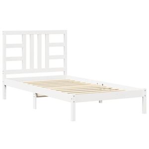 vidaXL Bed Frame without Mattress White 100x200 cm Solid Wood