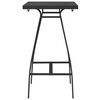 vidaXL Garden Bar Table Black 60x60x110 cm Tempered Glass