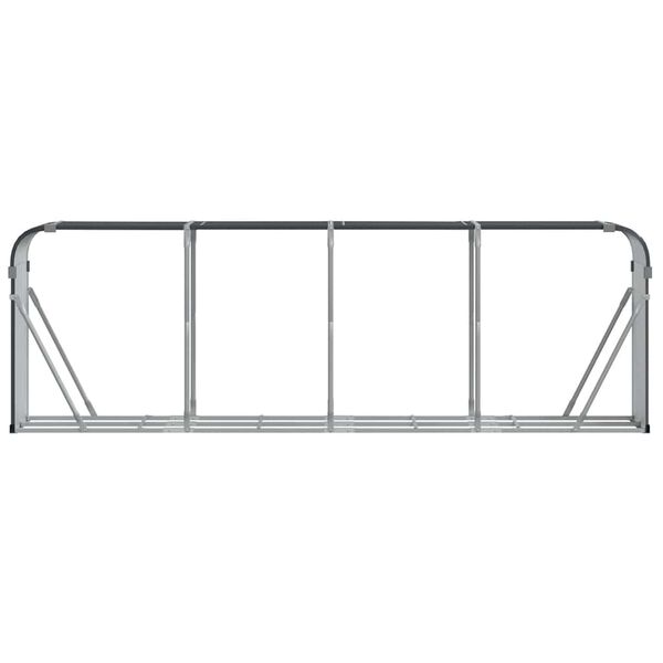 vidaXL Log Holder Anthracite 300x45x100 cm Galvanised Steel