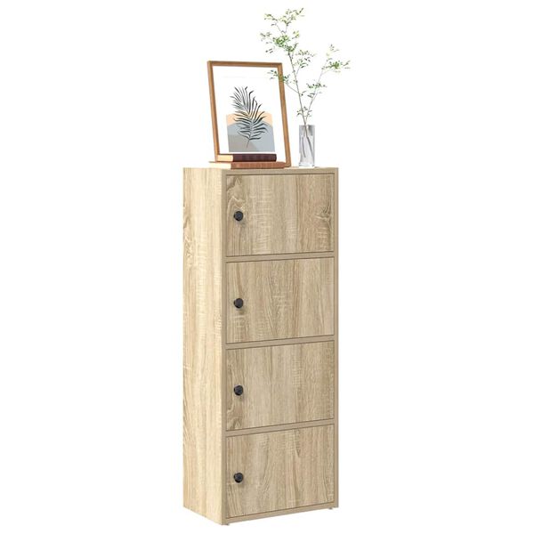 vidaXL Bookcase Sonoma Oak 40x24x102 cm Engineered Wood