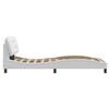 vidaXL Bed Frame with LED without Mattress "Hvar" White 90x190 cm