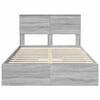 vidaXL Storage Bed Grey Sonoma 120 x 200 cm Engineered Wood