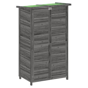 vidaXL Garden Tool Shed Grey 83x57x140 cm Solid Wood Pine