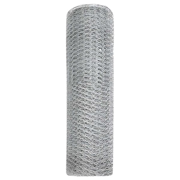 vidaXL Hexagon Fence Silver Silver 0.8 x 10 m Galvanised steel