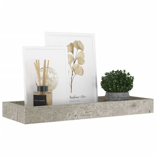 vidaXL Loggia Wall Shelves 4 pcs Concrete Grey 40x15x4 cm MDF
