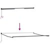 vidaXL Retractable Awning Manual Green and White 400 x 300 cm
