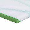 vidaXL Mattress Topper White and Green 90 x 190 x 6 cm Jaquard Fabric