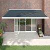 vidaXL Retractable Awning Anthracite 4x3 m Fabric and Aluminium