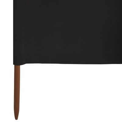 vidaXL 6-panel Wind Screen Fabric 800x160 cm Black