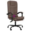 vidaXL Massage Reclining Office Chair Brown Faux Leather