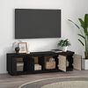 vidaXL TV Cabinet Black 156x37x45 cm Solid Wood Pine