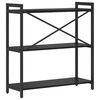 vidaXL Bookshelf Black Oak 80 x 30 x 85 cm Engineered Wood