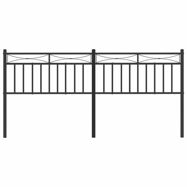 vidaXL Metal Replace Headboard Black 180 cm