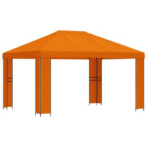 vidaXL Gazebo 4 x 3 m Orange Polyester and Steel 190