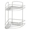 Metaltex 2-tier Corner Douche Rack Onda Silver