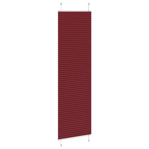 vidaXL Pleated Blind Bordeaux Red 55x200 cm Fabric Width 54.4 cm Polyester