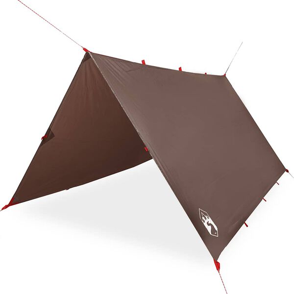 vidaXL Camping Tarp Brown 366x306 cm Waterproof