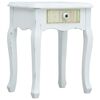 vidaXL Bedside Cabinet White 40x30x50.5 cm Wood