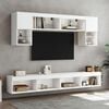 vidaXL 6 Piece TV Wall Units with LED White Engineered Wood