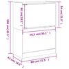 vidaXL Shoe Cabinet with 2 Flip-Drawers Grey Sonoma 80x42x108 cm