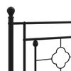 vidaXL Metal Headboard Black 193 cm