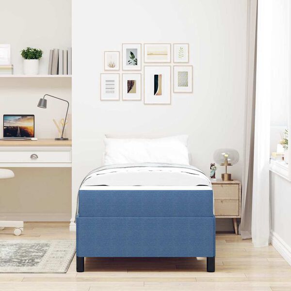 vidaXL Bed Frame with Mattress Blue 80 x 200 cm Fabric