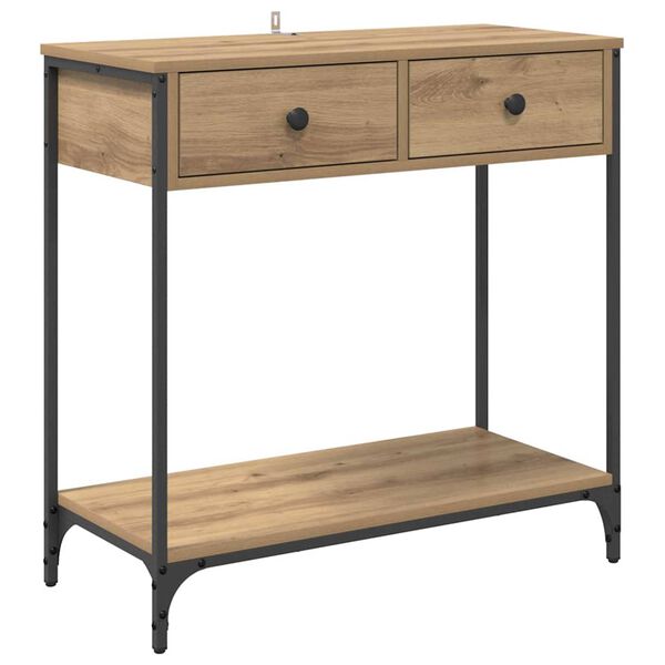 vidaXL Console Table Artisan Oak 75 x 34.5 x 75 cm Engineered Wood