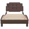 vidaXL Bed Frame without Mattress "Zadar" Brown 80x200 cm Faux Leather