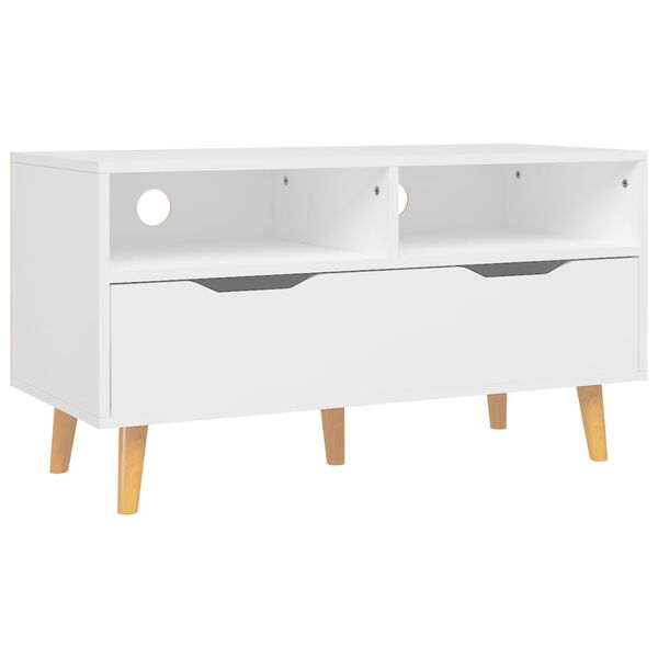vidaXL TV Cabinet White 90x40x48.5 cm Engineered Wood