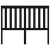 vidaXL Bed Headboard Black 146x6x101 cm Solid Wood Pine