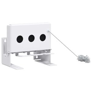 vidaXL Biathlon Knockdown Target White 18 x 14.5 x 16 cm Steel