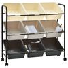 vidaXL 9-Basket Toy Storage Trolley Ombre Plastic