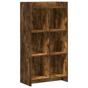 vidaXL Bookcase Smoked Oak 59 x 30 x 111 cm Engineered Wood