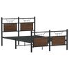 vidaXL Bed Frame without Mattress Brown Oak 120x200 cm Engineered Wood
