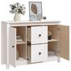 vidaXL Sideboard White 100x35x74 cm Solid Wood Pine