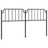 vidaXL Metal Replace Headboard Black 180 cm