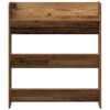 vidaXL Wall Shoe Cabinet Old Wood 80x18x90 cm Engineered Wood