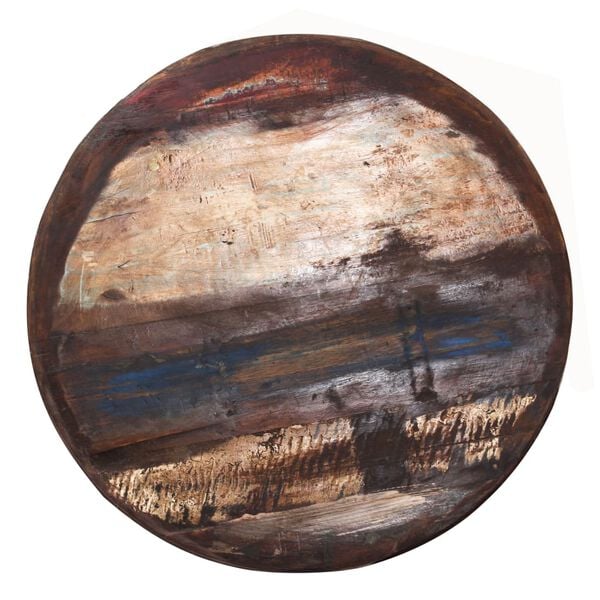 vidaXL Coffee Table Solid Reclaimed Wood Black Base 60x60x33 cm