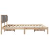 vidaXL Bed Frame Light Grey 180 x 200 cm Solid Pine Wood