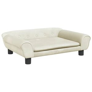 vidaXL Dog Bed Cream 70x48x22 cm Velvet