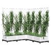 vidaXL Garden Planter with Trellis White 120x120x121.5 cm PP