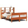 vidaXL Bookcase Bed without Mattress Wax Brown 140x190cm Solid Wood Pine
