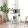 vidaXL Cat Tree with Sisal Scratching Posts Light Grey 153 cm